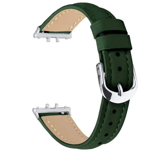 LEATHER Kožený remienok pre Samsung Galaxy Fit3 tmavozelený