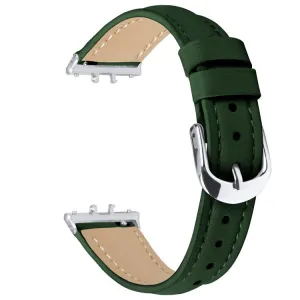 LEATHER Kožený remienok pre Samsung Galaxy Fit3 tmavozelený