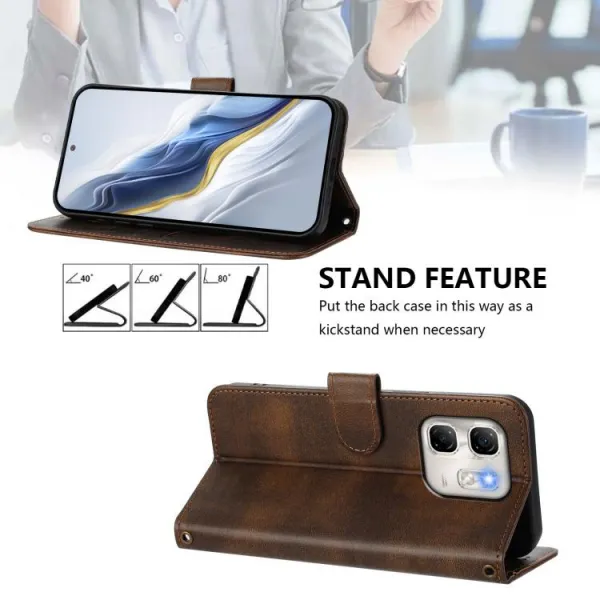LINEAR Peňaženkový obal pre Infinix Smart 9 HD hnedý