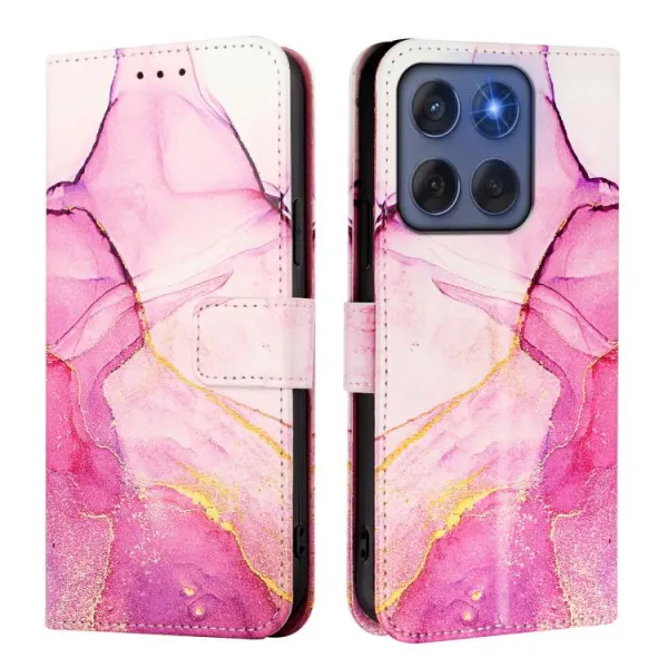 ART MARBLE Peňaženkový kryt pre Motorola Edge 60 / Edge 60 Fusion PINK