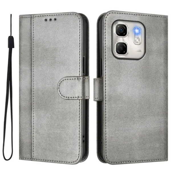 LINEAR Peňaženkový obal pre Infinix Smart 9 HD šedý
