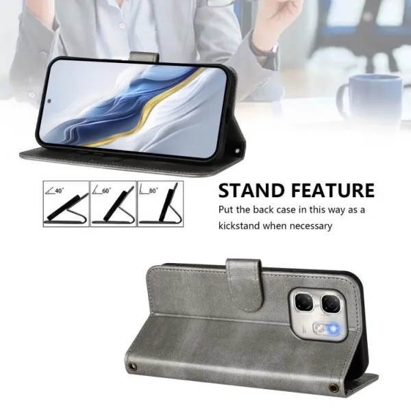 LINEAR Peňaženkový obal pre Infinix Smart 9 HD šedý