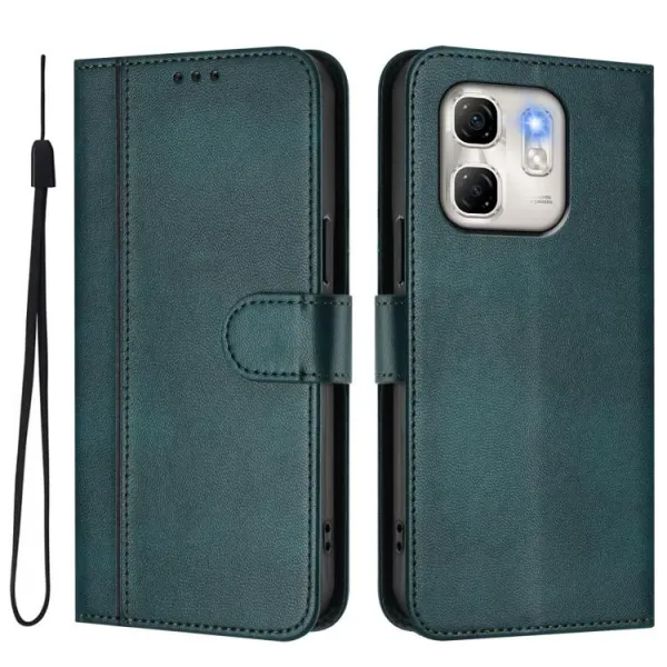 LINEAR Peňaženkový obal pre Infinix Smart 9 HD tmavozelený