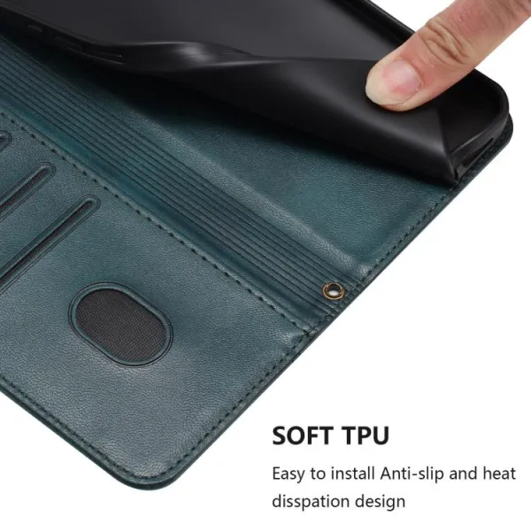 LINEAR Peňaženkový obal pre Infinix Smart 9 HD tmavozelený