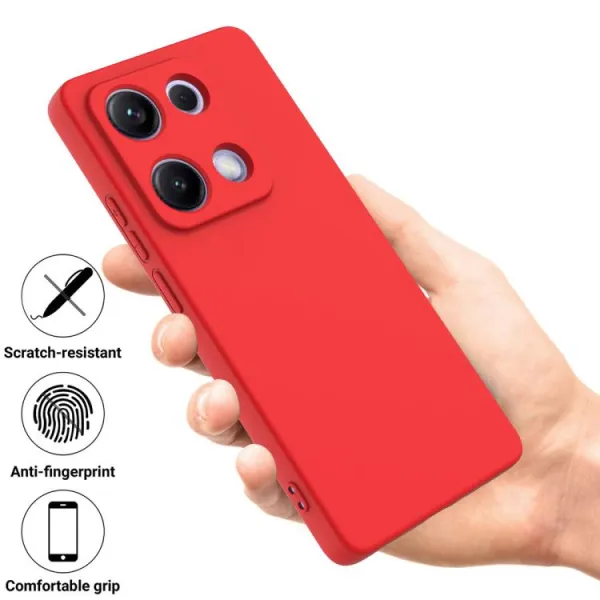 RUBBER Ochranný kryt pre Xiaomi Redmi Note 14S červený
