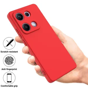 RUBBER Ochranný kryt pre Xiaomi Redmi Note 14S červený