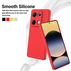 RUBBER Ochranný kryt pre Xiaomi Redmi Note 14S červený