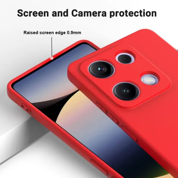RUBBER Ochranný kryt pre Xiaomi Redmi Note 14S červený