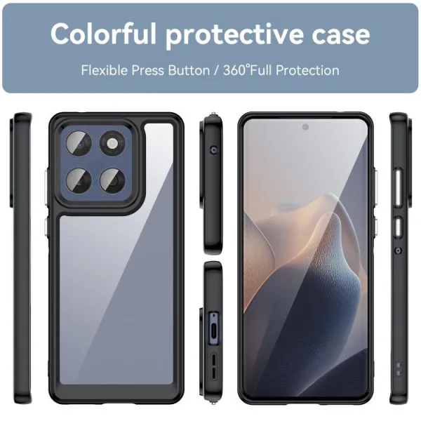 CRYSTAL Ochranný kryt pre Motorola Edge 60 / Edge 60 Fusion čierny