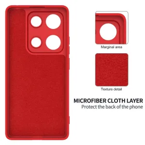 RUBBER Ochranný kryt pre Xiaomi Redmi Note 14S červený