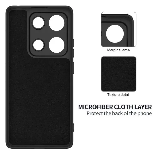 RUBBER Ochranný kryt pre Xiaomi Redmi Note 14S čierny
