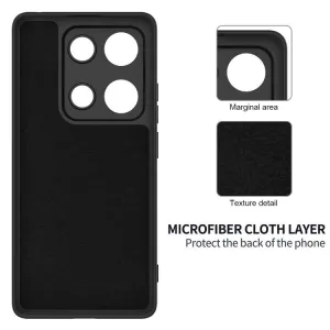 RUBBER Ochranný kryt pre Xiaomi Redmi Note 14S čierny