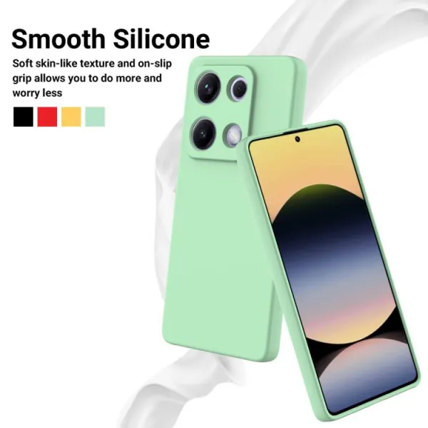 RUBBER Ochranný kryt pre Xiaomi Redmi Note 14S zelený