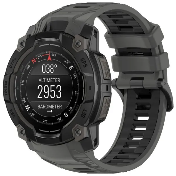 SPORTY Vymeniteľný silikónový remienok Garmin Instinct 3 45mm GRAY BLACK