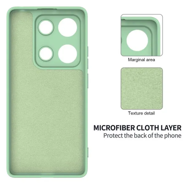 RUBBER Ochranný kryt pre Xiaomi Redmi Note 14S zelený