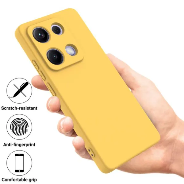 RUBBER Ochranný kryt pre Xiaomi Redmi Note 14S žltý