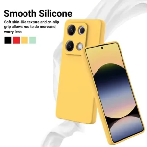 RUBBER Ochranný kryt pre Xiaomi Redmi Note 14S žltý