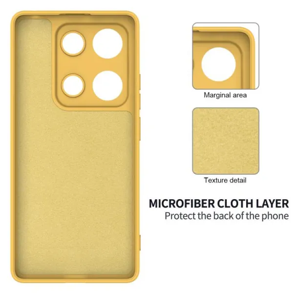 RUBBER Ochranný kryt pre Xiaomi Redmi Note 14S žltý