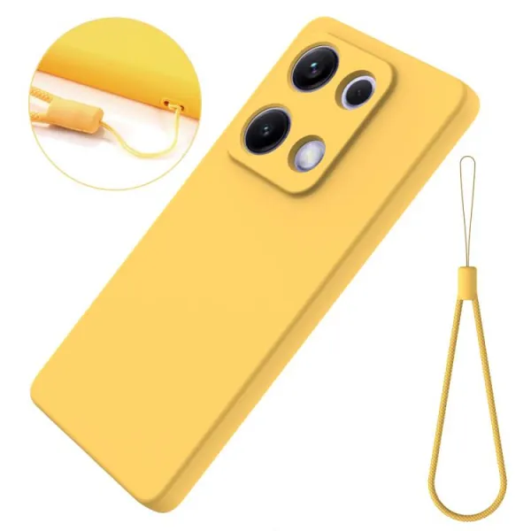 RUBBER Ochranný kryt pre Xiaomi Redmi Note 14S žltý