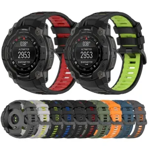 SPORTY Vymeniteľný silikónový remienok Garmin Instinct 3 45mm BLACK RED