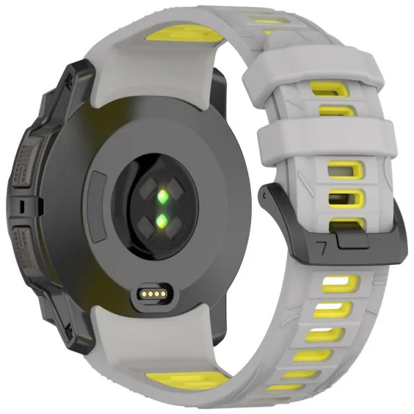 SPORTY Vymeniteľný silikónový remienok Garmin Instinct 3 50mm GRAY YELLOW