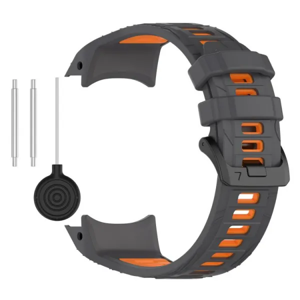 SPORTY Vymeniteľný silikónový remienok Garmin Instinct 3 45mm GRAY ORANGE