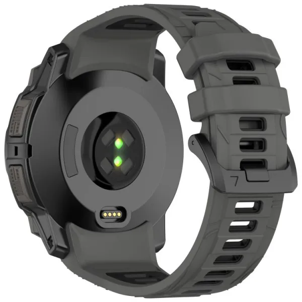 SPORTY Vymeniteľný silikónový remienok Garmin Instinct 3 45mm GRAY BLACK