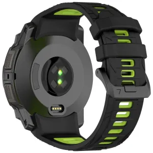 SPORTY Vymeniteľný silikónový remienok Garmin Instinct 3 45mm BLACK GREEN