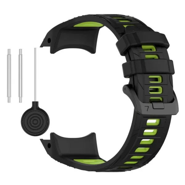 SPORTY Vymeniteľný silikónový remienok Garmin Instinct 3 45mm BLACK GREEN