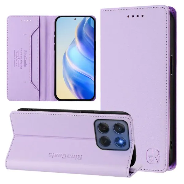 RINA Zaklápacie puzdro pre Motorola Edge 60 / Edge 60 Fusion svetlofialové