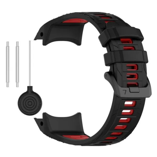 SPORTY Vymeniteľný silikónový remienok Garmin Instinct 3 45mm BLACK RED