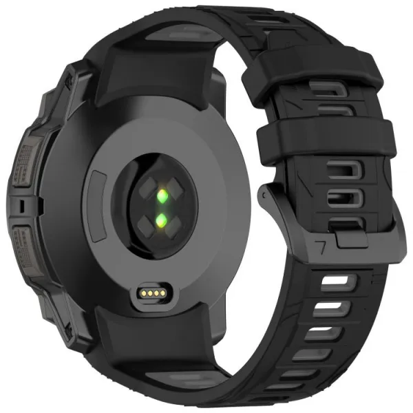 SPORTY Vymeniteľný silikónový remienok Garmin Instinct 3 45mm BLACK GRAY