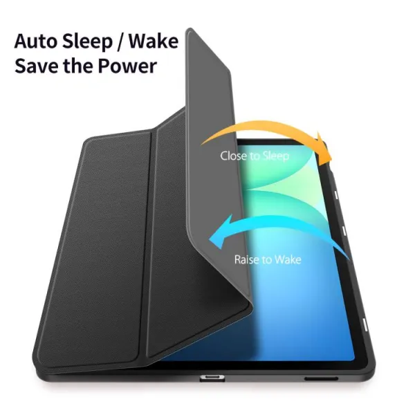 DUX TOBY Flipové puzdro pre Samsung Galaxy Tab S10 FE+ čierne