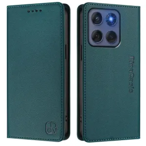RINA Zaklápacie puzdro pre Motorola Edge 60 / Edge 60 Fusion tmavozelené