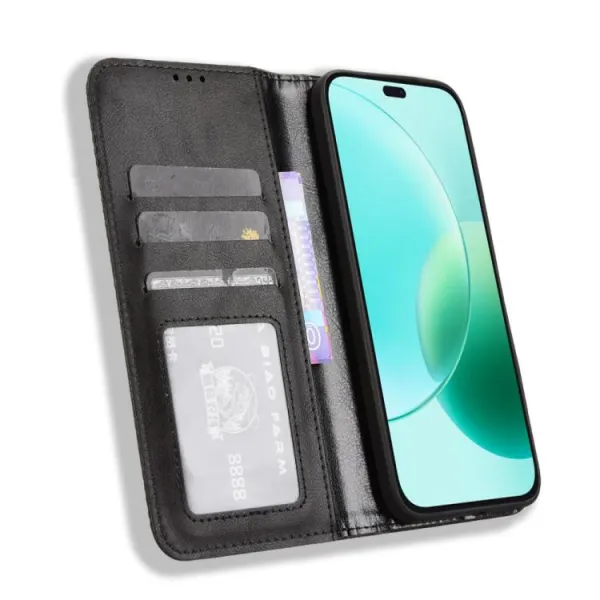 BUSINESS Peňaženkový kryt pre Honor 400 Lite 5G čierny