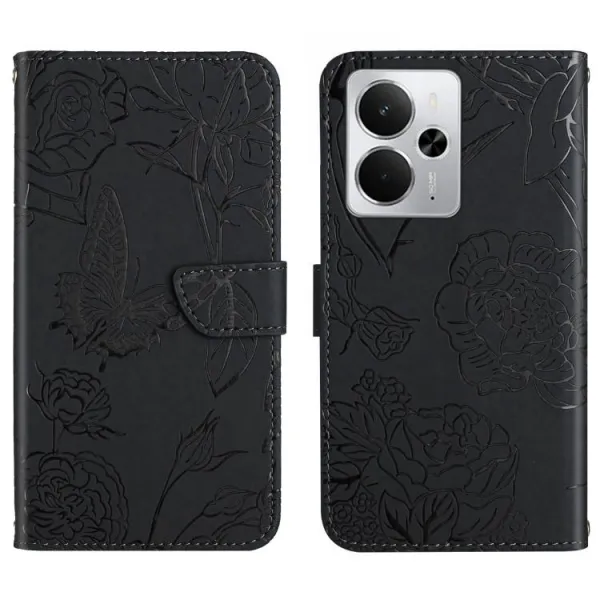 ART BLOSSOM Peňaženkový obal pre Realme 14 5G čierny