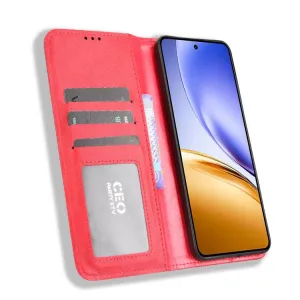 BUSINESS Peňaženkový kryt pre Realme 14 5G červený