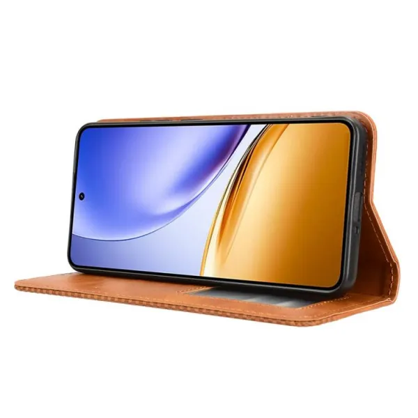 BUSINESS Peňaženkový kryt pre Realme 14 5G hnedý