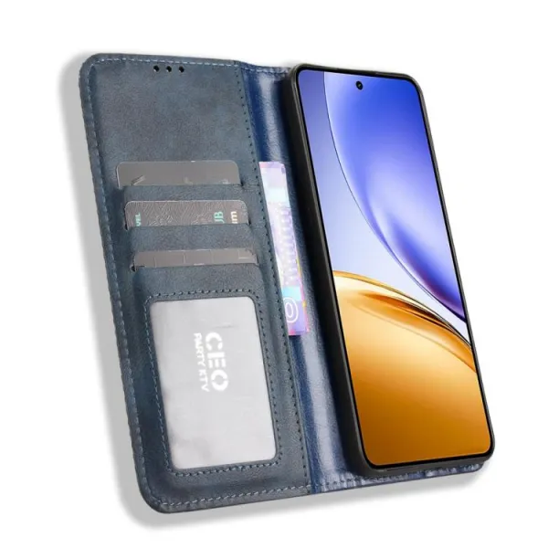 BUSINESS Peňaženkový kryt pre Realme 14 5G modrý