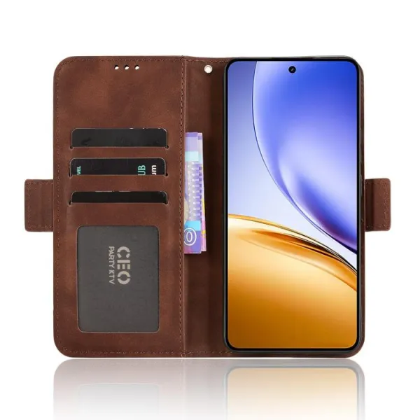 SLOT Peňaženkový obal pre Realme 14 5G hnedý