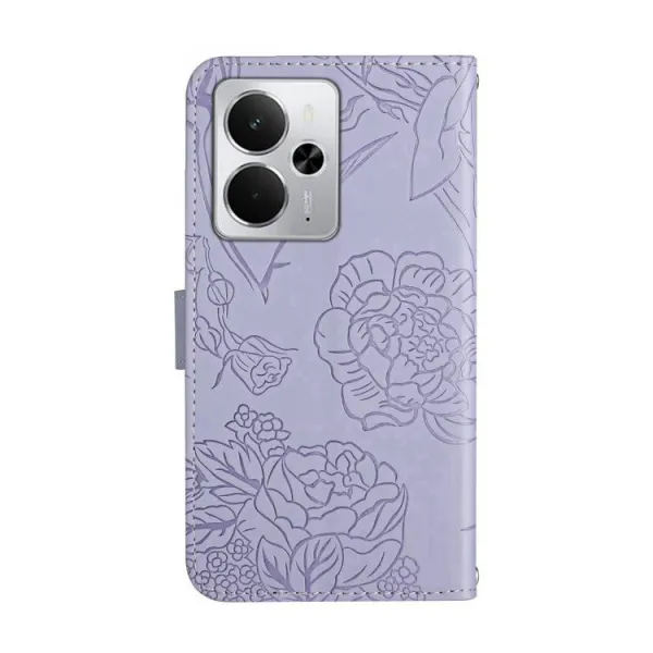 ART BLOSSOM Peňaženkový obal pre Realme 14 5G fialový