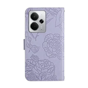ART BLOSSOM Peňaženkový obal pre Realme 14 5G fialový