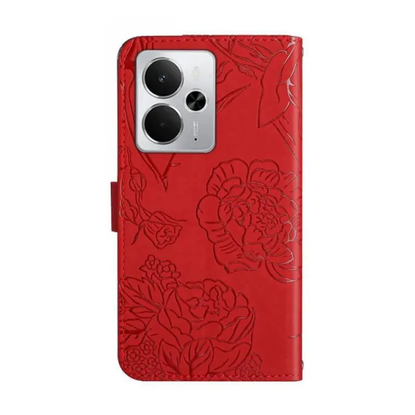 ART BLOSSOM Peňaženkový obal pre Realme 14 5G červený