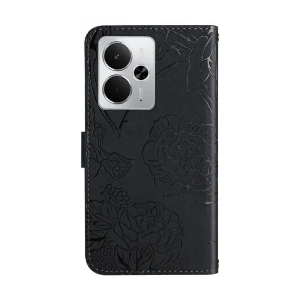 ART BLOSSOM Peňaženkový obal pre Realme 14 5G čierny