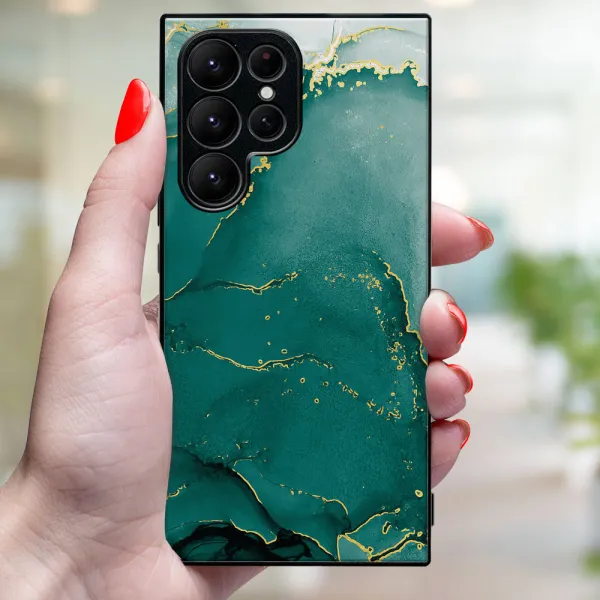 MY ART Ochranný kryt pre Samsung Galaxy S25 Ultra 5G GREEN MARBLE (145)