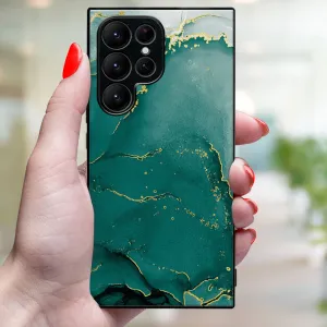 MY ART Ochranný kryt pre Samsung Galaxy S25 Ultra 5G GREEN MARBLE (145)
