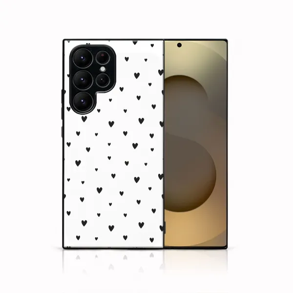 MY ART Ochranný kryt pre Samsung Galaxy S25 Ultra 5G BLACK HEARTS (167)