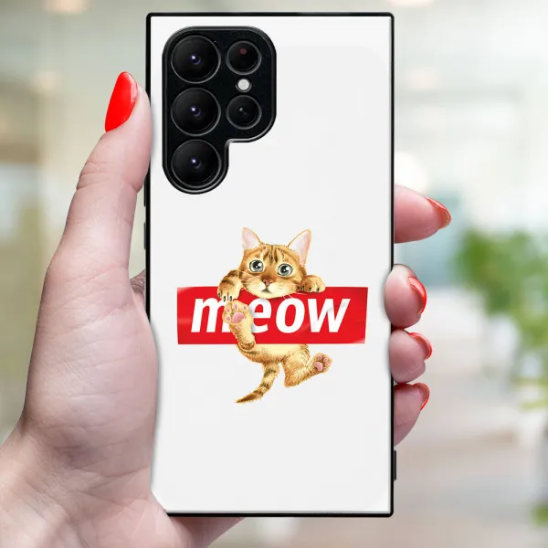 MY ART Ochranný kryt pre Samsung Galaxy S25 Ultra 5G MEOW (183)