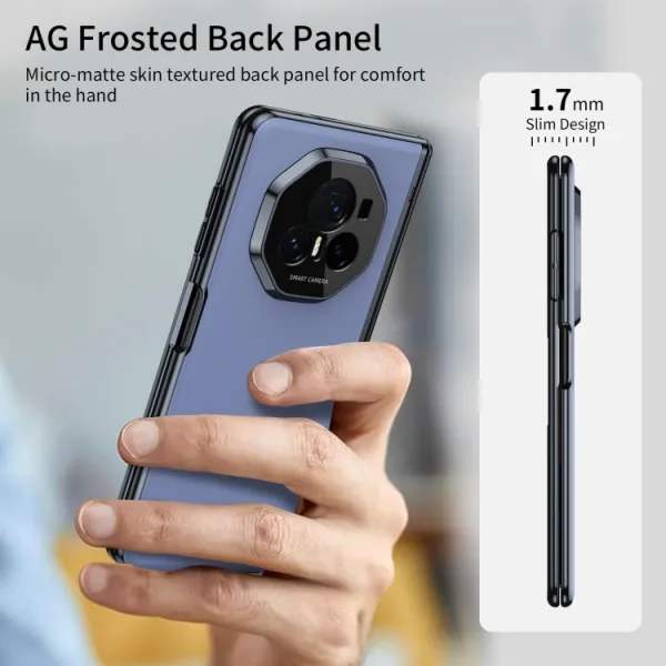 FROSTED AG Ochranný kryt so zabudovaným sklom pre Honor Magic V3 tmavomodrý