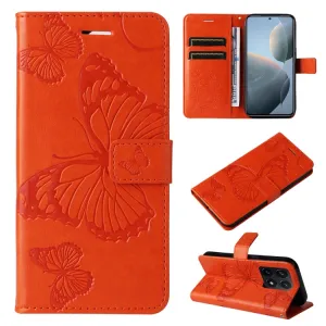 ART BUTTERFLY Peňaženkový obal pre Xiaomi 14T oranžový